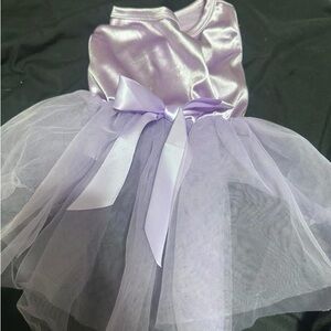 Lavender Satin and Tulle Dress